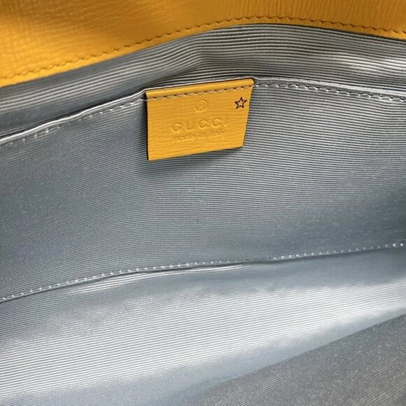 GUCCI Horsebit Yellow Black Straw Leather - Shoulder Bag 916-081525 - Picture 12 of 14